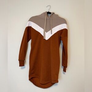 Colorblock hoodie dress